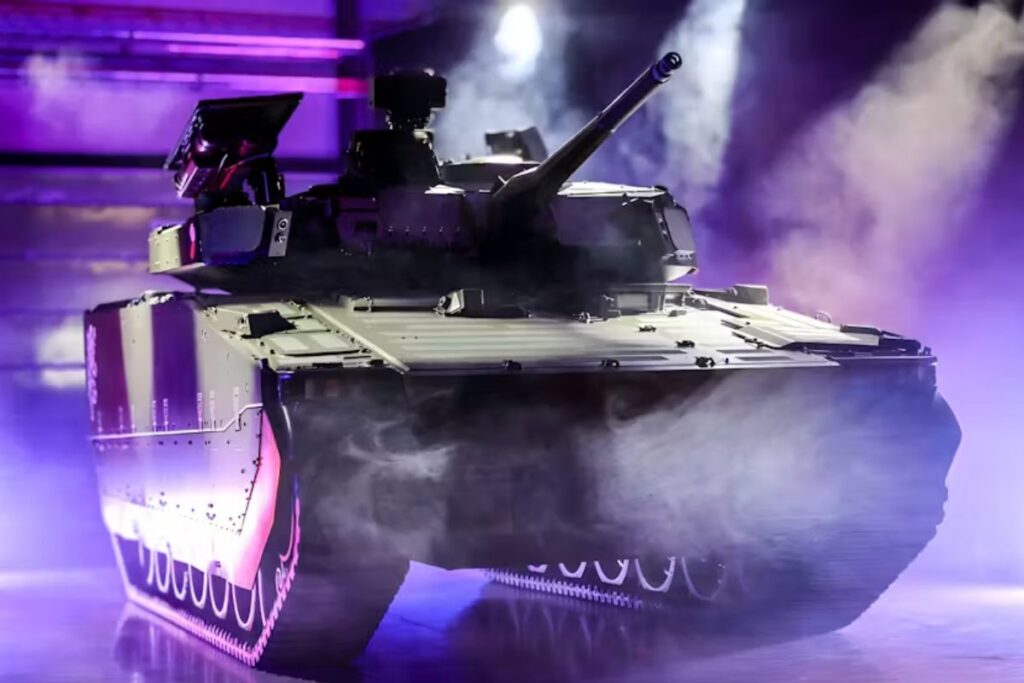 The first CV90 MkIV infantry fighting vehicle destined for the Army of the Czech Republic.