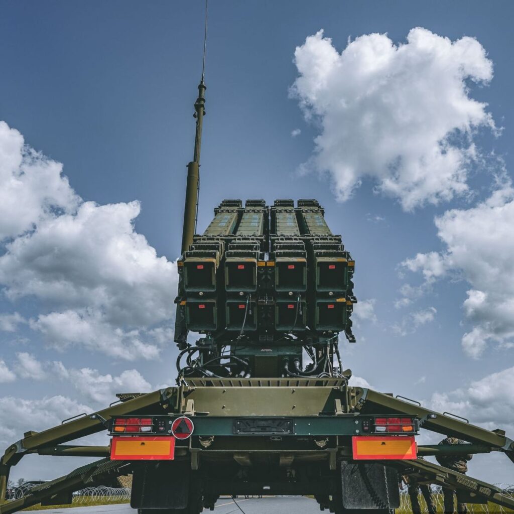 One of the Wisla air defence batteries in position at the Polish Army’s Ustka training ground.